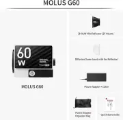Zhiyun Molus G60 60W COB LED Video Light Portable Bi-Color Photography Light APP