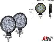 2x 27W Led Round HQ Front Bull Nudge Bar Mini Spot Lights Day Lamps Car Suv 4x4