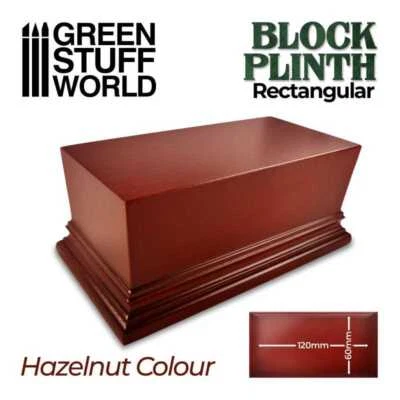 GSW Rectangular Top Display Plinth Hazelnut Brown (Measurements: 12x6cm)