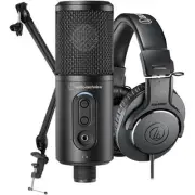 Audio-Technica ATCREATORPK Creator Pack - ATR2500X-USB + ATH-M20X + Boom Arm