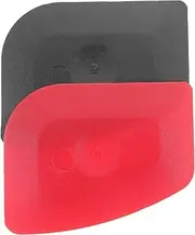 UTHCLO 2pcs Kitchen Scraper Cream Dish Scrapers for Cake and Food Preparation Ergonomic Non-Skid Design for Easy Cleaning and Versatile Use