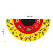 Oktoberfest German Bavarian Bunting Flag 3 x1.5 Ft Non-Pleated Fan Flag Banner Polyester Flag for Holiday Outdoor Hanging Decor