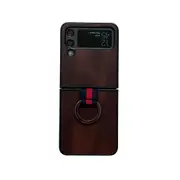 PU Phone Case With Ring For Samsung Galaxy Z Flip4