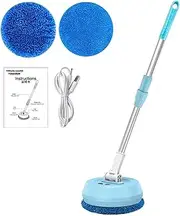 Electric Spin Mop - Cordless Floor Steamer | 1x Floor Spin Mop Cordless | Hardwood Cleaner with 180-degree Rotation, Rechargeable spinnning Scrubber Cleaner Mops for Walls, Ceilings, Window
