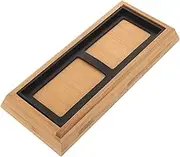 Yardwe Bamboo Whetstone Holder with Non-Slip Rubber Base, Ideal for Home Kitchen Knife Sharpening Stone, 8.46x3.74x0.98 Inch