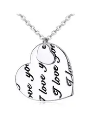 Bullion Gold I Love You Necklace