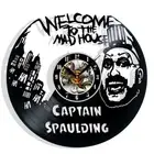 Captain Spaul Vinyl Wall Clock - Retro Decor - Unique Home Accent - Perfect Gift