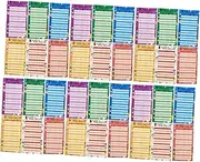 36Sheets Expense Tracking Pads Portable Household Budget Planners Daily Budget Sheets for Financial Control Multi Color Cash Budget Cards for Home Office Use