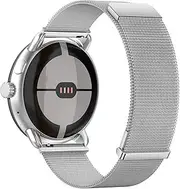 18 mm Magnetic Stainless Steel Bracelets for Withings (Nokia) ScanWatch 38 mm Bracelet, with Dual Magnet Adjustable Metal Mesh Replacement Strap Compatible with Withings ScanWatch 38 mm Watch Strap