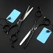 Professional Hair Cutting Shears, 6 inch Professional Japan 440c Black gem Cutting Barber thinning Shears Haircut Hairdressing Scissors