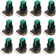 XYWHPGV 12 Pcs B10K 10K Ohm Linear Taper 3 Terminals Rotary Potentiometer with Knobs(acf1d d3a38 8a781 4d61f 31aba c97e6