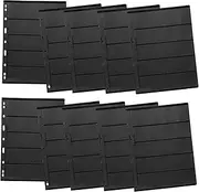 Zerodeko 10Pcs Binder for Storage Sheets for Cards Photos and Banknotes Convenient Loose Leaf Design for Organizing Stamps and Collectibles