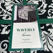 Waverly Home Table Runner 16x90 Black White Floral Filigree 100% Cotton