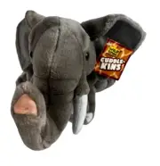 Wild Republic Cuddle-Kins African Elephant Plush 12" NWT Grey Elephant Tusks