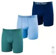 Calvin Klein Men's Boxer Briefs 3-Pack Soft Microfiber Moisture-Wicking L (316)