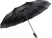 [Feimvbe] Feimvb Travel Umbrella, Windproof Automatic Umbrella Compact Sized Portable Personal Umbrella with 10 Rib Reinforced Canopy and Auto Open & Close Function