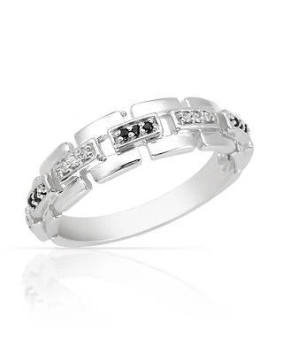 Gentlemens Band Ring With Genuine Spinel & CZ in 925 Sterling silver Size 10.5