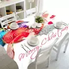 Small Red Ball 3D Tablecloth Table cover Cloth Rectangle Wedding Party Banquet