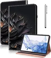 [GLANDOTU] Case for Samsung Galaxy Tab S6 Lite 10.4 Inch 2024/2022/2020 Case with Pen Holder Flip Leather Protective Case for Galaxy Tab S6 Lite Case - Purple Lotus