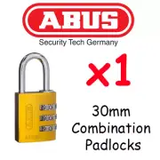 ABUS Combination Padlocks - Resettable 30mm x1 High quality - YELLOW
