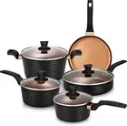 9 Pieces Pots and Pans Sets, Nonstick Cookware Set, Induction, Chemical-Free Kit