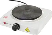 Electric Stove, COOK1 Melchioni Family Electric Cast Iron Plate 15.5 cm, Adjustable Thermostat, LED Indicator, Temperature Control, 1000 W, Compact and Lightweight, Perfect for Camping