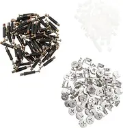 GLEAVI 75 Pcs Furniture Connectors Zinc Alloy Cam Lock Nut Set Pre-Inserted Nut for Wardrobe