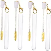 OATIPHO Mascara Eyebrow Brush Keychain Eyeshadow Brushes 4pcs Set Perfect for Travel