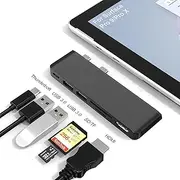Surface Pro 9 Docking Station with 4K HDMI, USB-C Thunerbolt 4 (8K@30Hz Video+40G Data+100W Power), 2X USB3.0, SD+TF Card Slot, Triple Display Microsoft Surface Pro 9/ Surface Pro X Accessories