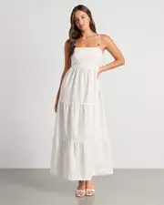 [Jag] Jag Women's Delilah Maxi Dress In White Size 8 8 White
