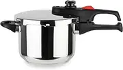 Magefesa® Practika Plus Super Fast Pressure Cooker, 3.3 Quart, 18/10 Stainless Steel, Suitable Induction, Excellent Heat Distribution, 5-Layer encapsulated Heat Diffuser Bottom, 5 Safety Systems