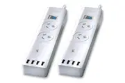 2pc Sansai Power Board 2 Way Outlets Socket 4 USB Charger Ports Surge Protector