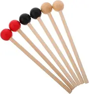 HAMPPLIES Lightweight Percussion Stick Set 3 Pairs Tongue Drum Mallets Comfortable Grip for Musicians