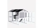 YES4PETS Grey XXXXL Chicken Coop Rabbit Guinea Pig Hutch Ferret Hen Cat Bird House