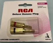 RCA~Deluxe Banana Plug Pkg of 2 Audio connects up to 12 gauge speaker 2001 AH10