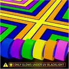 6-Pack Neon Gaffer Tape – 0.6 or 1 Inch UV Blacklight Reactive Glow in the Dark