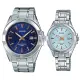 【CASIO 卡西歐】指針對錶 不鏽鋼錶帶 防水 礦物玻璃(MTP-1308D-2A+LTP-1308D-2A)