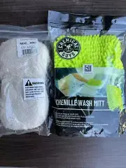 ✳️Chemical Guys Chenille Wash Mitt Microfiber ScratchFree With Big Chubby Sponge