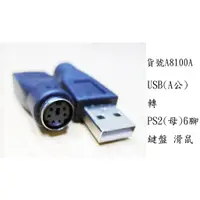 在飛比找蝦皮購物優惠-樂子3C a8100A(USB公轉PS2母) 轉接頭