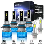 For Toyota Corolla 2001-2004 Combo LED Headlight Hi Low + Fog light bulbs Kit A+ (for: Audi)