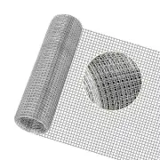 Hardware Cloth 1/4 inch 8" x 10 ft, Galvanized 23 Guage Wire Hardware Mesh, W...