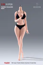 1/6 ZZYM YM501B Stainless Steel Seamless Suntan Female Action Figure Body Toys