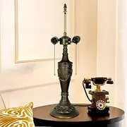 Rose Table Lamp Accessories Resin Desk Light Base Replacement, Only Vintage Lampholder, for 16 Inch Tiffany Style Stained Glass Lampshade KeYJ