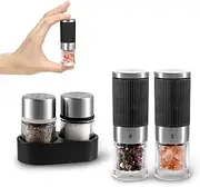 Mini Salt and Pepper Grinder Set with Two Small Shakers, Portable Cute Spice Grinder for Travel,Work,Camping, Party,School,X-mas Gifts…
