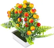 [Ciieeo] Realistic Bonsai Fruit Tree with Pot Lifelike Potted Artificial Fruit Tree Office Decor Home Table Centerpiece Multi Functional Indoor Outdoor Decoration