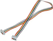 uxcell 1 Pcs 10 Pin Flat Rainbow Ribbon Cable FC/FC Female Connector 1.64FT 2.54mm Pitch Breadboard Jumper Wires for Electronic Projects