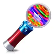 One Light-Up Spinning Wand Star Princess LED Rave Toy Stick Flashing Wizard Ball
