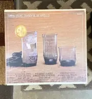 Libbey Apollo 24 Drinking Glasses Dusky Blue Set New Sealed