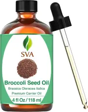SVA Broccoli Seed Oil - 4 Fl Oz – 100% Natural Cold Pressed Broccoli Oil - for F