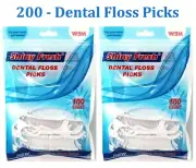 200 Dental Floss Picks teeth Gum Cleaner Fresh Clean Flosser Disposable